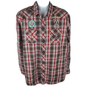 Eighty Eight Button Up Shirt Mens Size XXL Manchester Football Club Patch